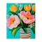Stupell Industries Flowers in Spring Stripes Canvas, design by Petal Prints Design